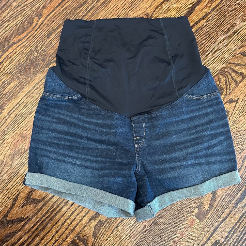 Isabel Maternity Midi Denim Short Cuffed Blue size 8/29